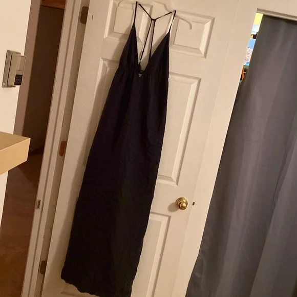 black maxi dress urban outfitters Silence + Noise